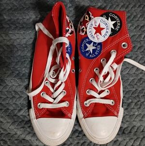 Converse Red High-Top Sneakers